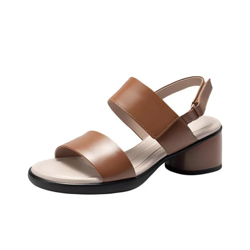 Ecco One Strap Sandals 5.5cm Women's Light Brown-1