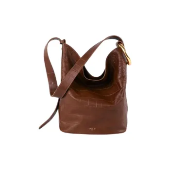 APEDE MOD Calfskin Bucket Bags Crossbody Bag Shoulder Bag Medium Size Women's Brown