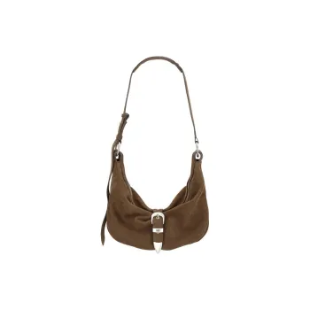 MARGE SHERWOOD Grained Cow Leather HOBO Bag Shoulder Bag Medium Size Women's Brown