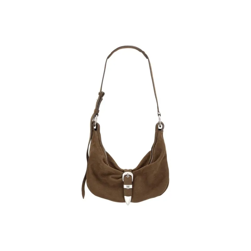 MARGE SHERWOOD Grained Cow Leather HOBO Bag Shoulder Bag Medium Size Women's Brown-0