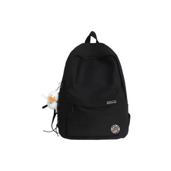 ADOONGA Nylon Backpack Unisex Black/White