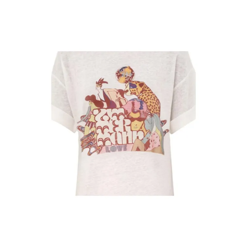 Zimmermann SS25 T-Shirt Women's Ivory White-5