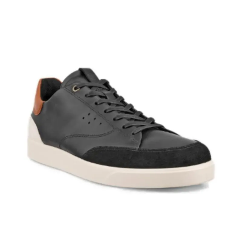 Ecco Low Top Skateboard Shoes Men's Black-3