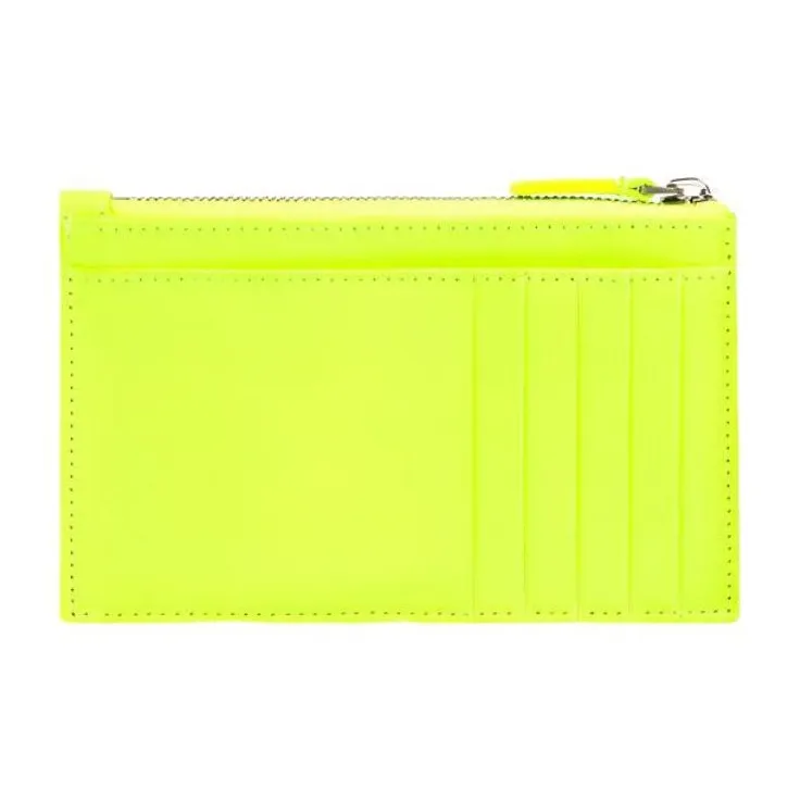 Balenciaga Cash Cow Leather Coin Purses Card Holders Large Size Men's Yellow-1