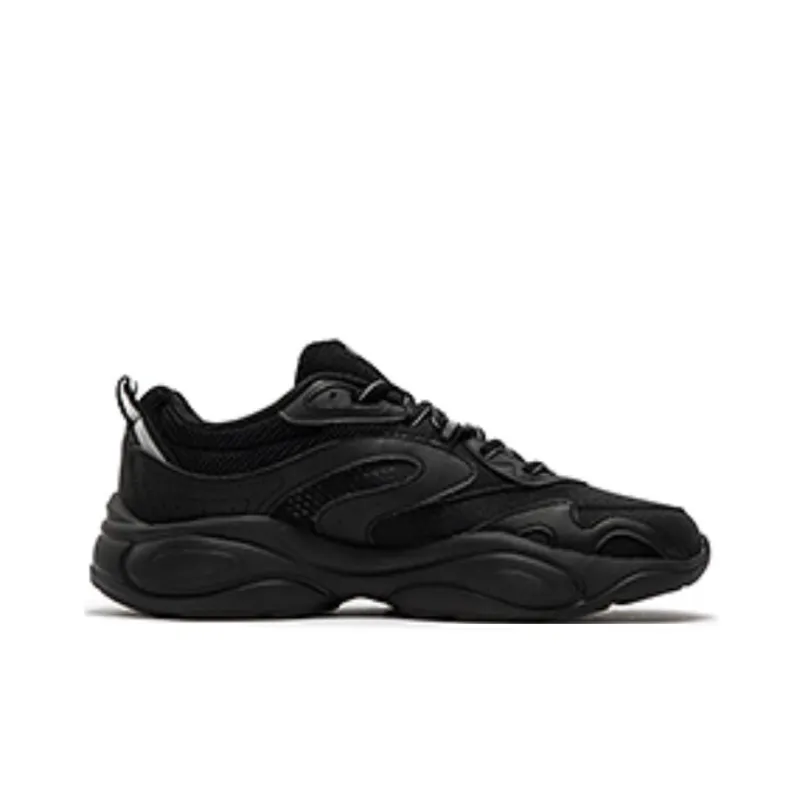 361° Slip Resistant And Breathable Low Top Chunky Sneakers Men's Black-2