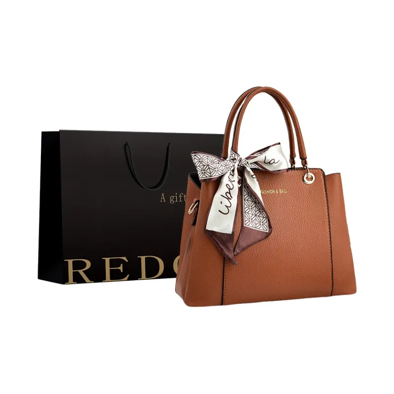 REDOO PU One Shoulder Handbag Women's Pink/Blue/Black/Apricot/Earth Yellow/Brown-12