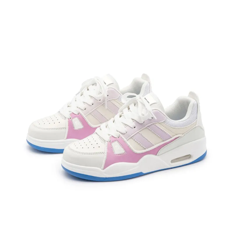 WELKIN&WZWJ Skateboard Shoes Unisex Low Top White Blue Red-17