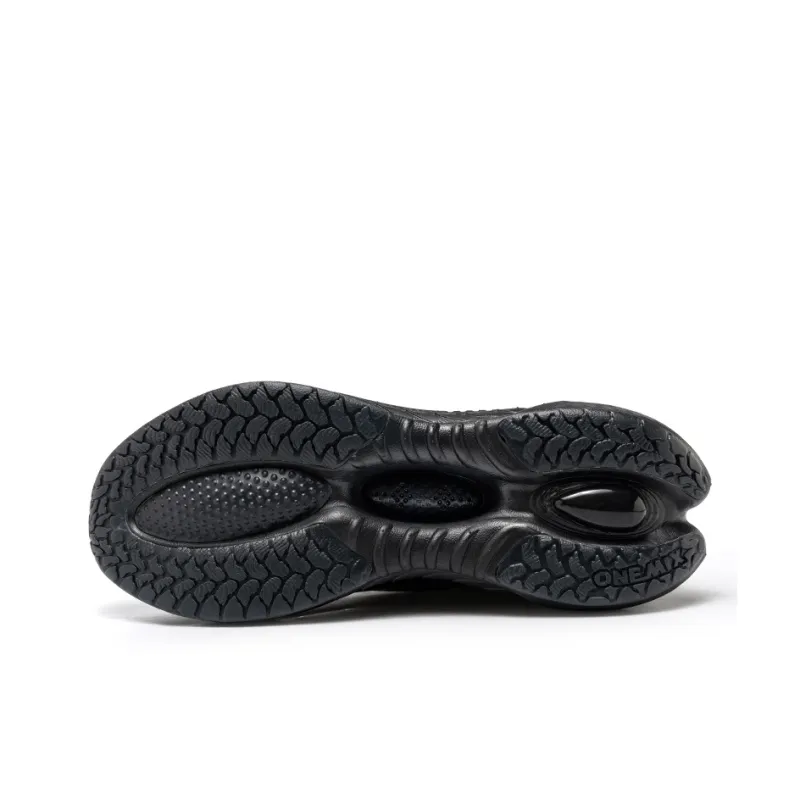 ONEMIX Cushioning Anti Slip And Wear Resistant Low Top Carbon Plate Casual Running Shoes Unisex Kedi Black-4