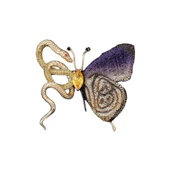VIOLET Copper Alloy Brooches Unisex