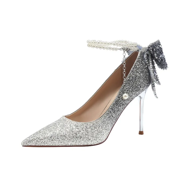 QITUMAUL Slim Heel High Heels Women's-16