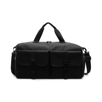 MOK Fabric Gym Bag Large Size Unisex Gray/Black/Green