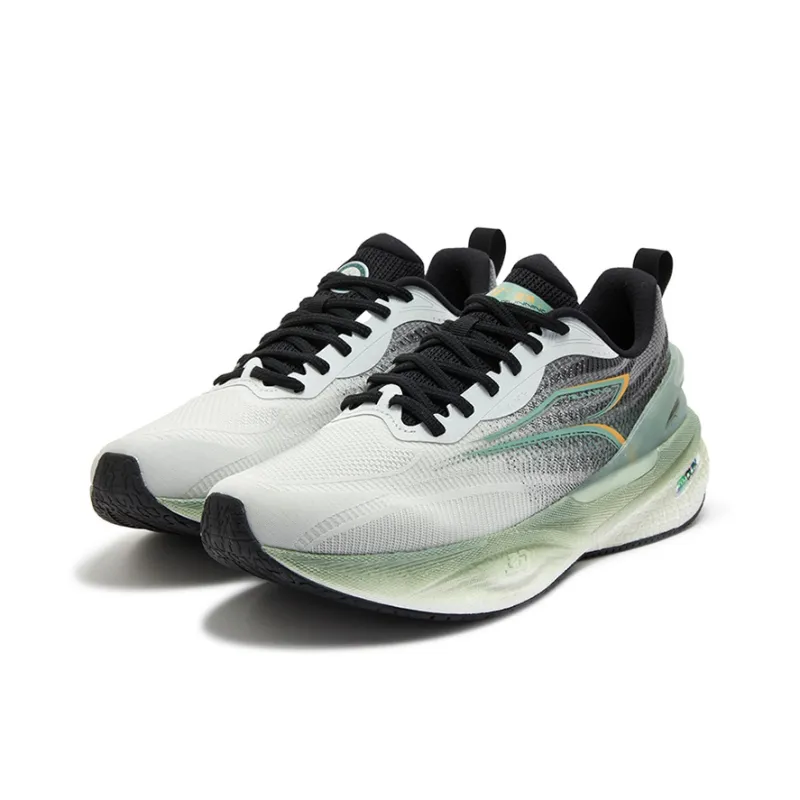 361° Anti-Slip And Wear-Resistant Coverage Low-Top Casual Running Shoes Men's Gray Green-2