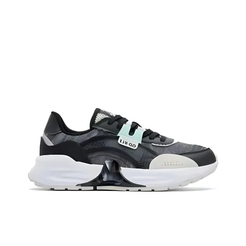 QIAODAN Anti Slip Wear Resistant Low Top Casual Shoes Men's Black-1