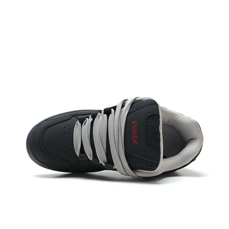 STUR YSN Wear resistant And Lightweight Low Top Skateboard Shoes Unisex Denim Blue-3