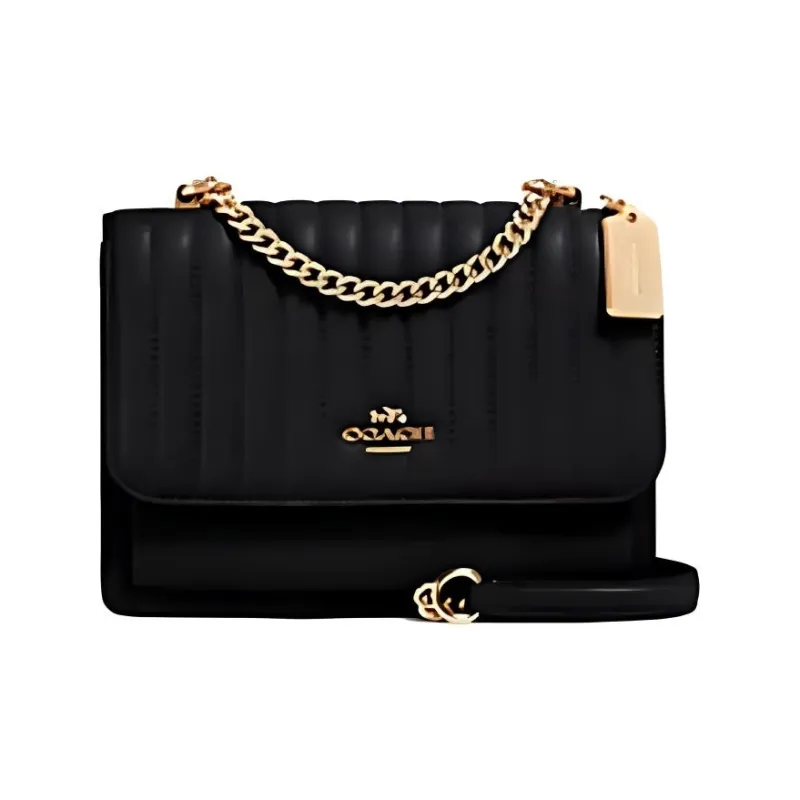 COACH Gemma Cow Leather Small Square Bag Handbag Shoulder Bag Crossbody Bag Small Size Women's Black-1