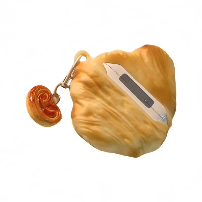 BYZ Compatibility Airpodspro/Pro2 AirPods2/3/4 Silicone Croissant Bag Puffy Headphone Cases-2