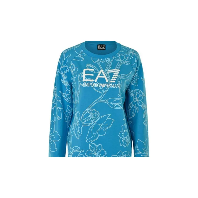EMPORIO ARMANI EA7 Sweatshirts Women's Lake Blue-4