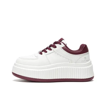 EXULL Q Wear Resistant Low Top Casual Shoes Women's White Red