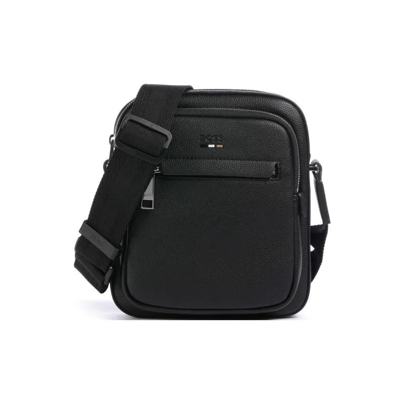 BOSS Synthetic Leather Shoulder Bag, Crossbody Bag Men's Black-0