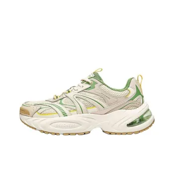 Skechers Anti Slip Wear Resistant Low Top Chunky Sneakers Men's Beige Green