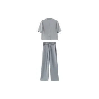 She Enjoys Business Suits Women's Light Gray Blue