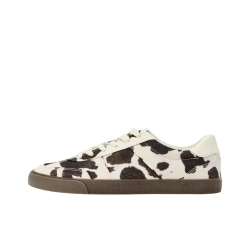 ZARA Low Top Skateboard Shoes Women's White Brown