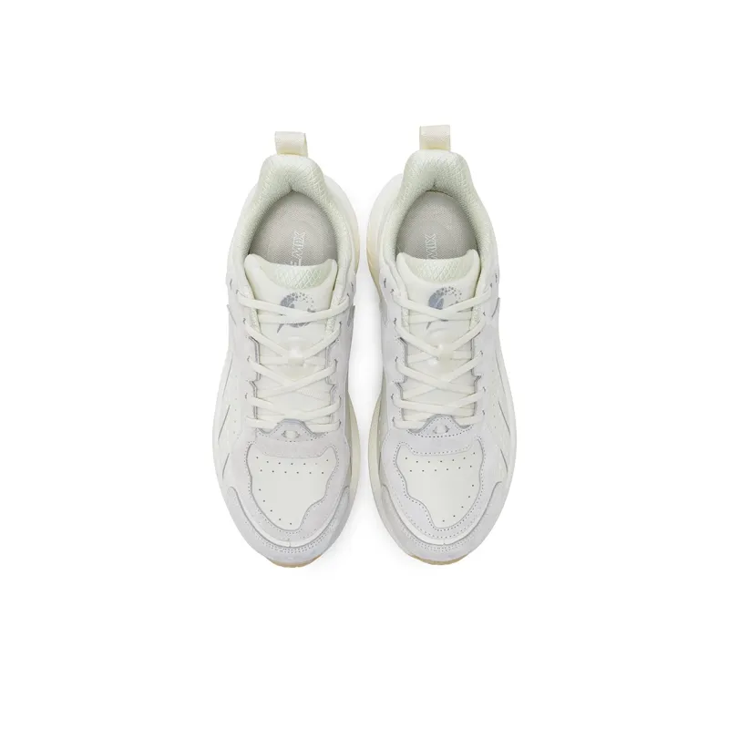 ONEMIX Cushioned Wear Resistant Warm Low Top Casual Running Shoes Unisex White-2