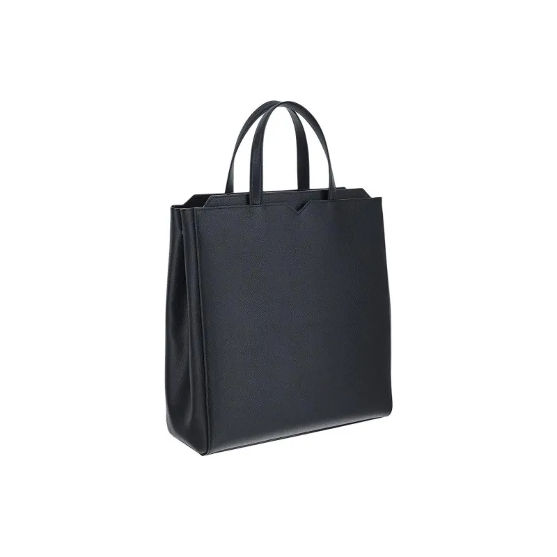 Valextra Calfskin Tote Bag, Shopping Bag, Handbag Men's Black-1