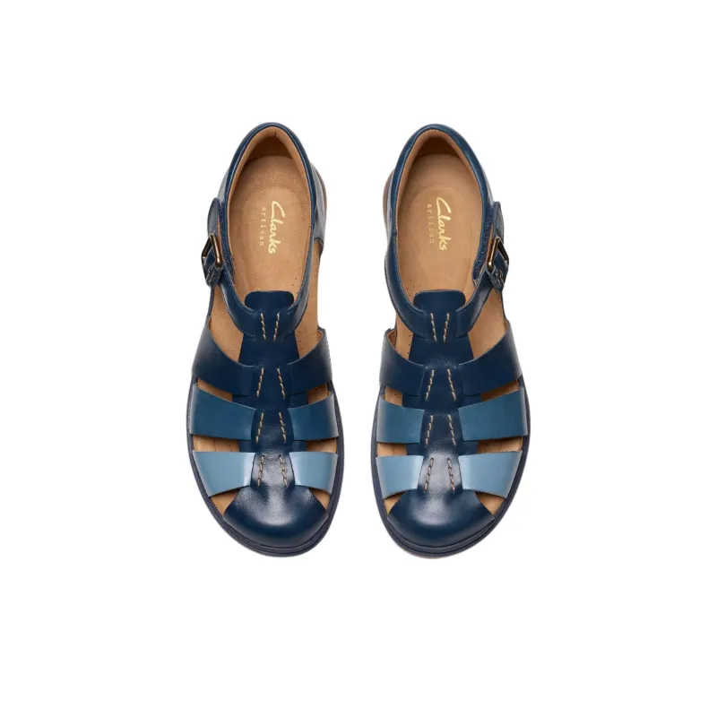 Clarks Certina Sun Roman Sandals 3cm Women's Blue-3