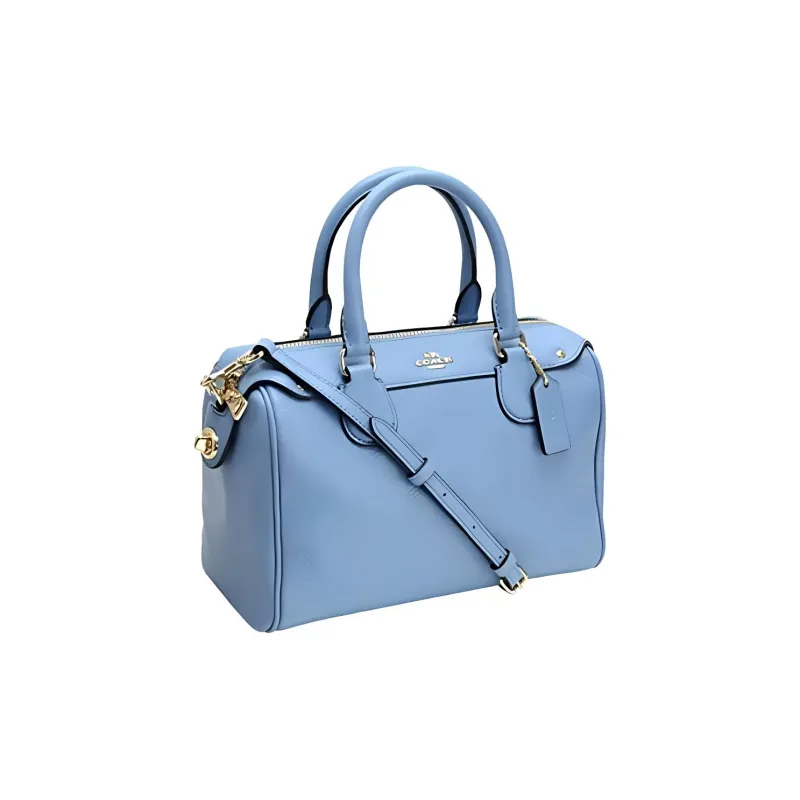 COACH Bennett Leather Boston Bag, Shoulder Bag, Crossbody Bag, Handbag Mini Women's Morandi Color-2