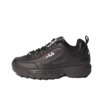 FILA Disruptor 2 Abrasion Resistant Slip Resistant Lightweight Cushioning Low Top Casual Shoes Unisex Black