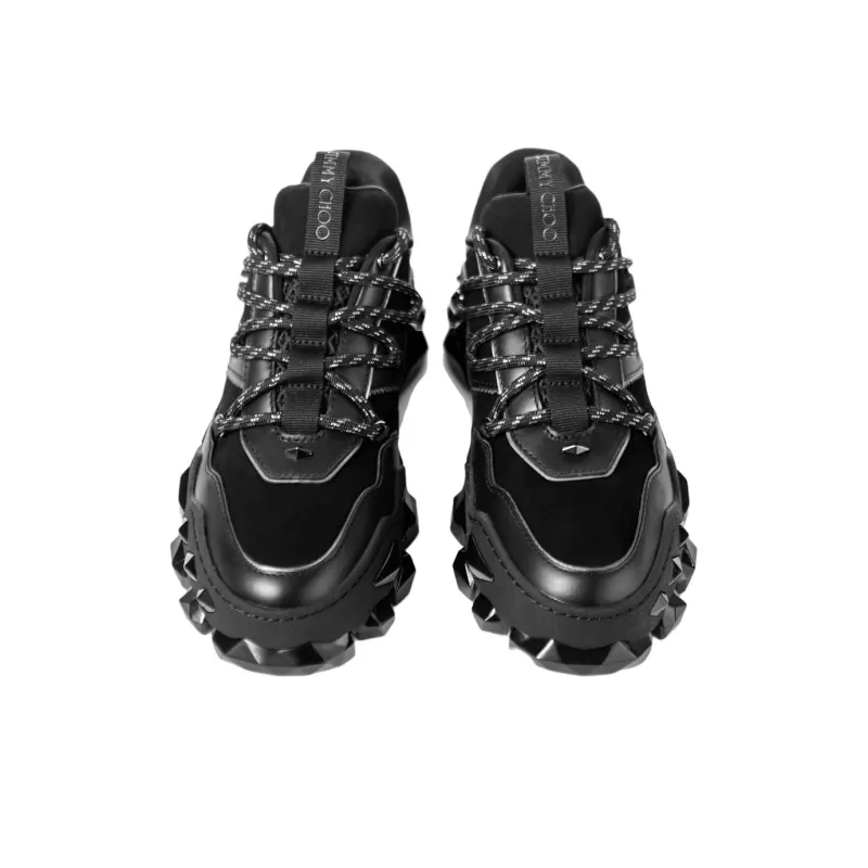 Jimmy Choo Diamond X II/F Cushioning And Breathable Low Top Casual Shoes Women's Black-4