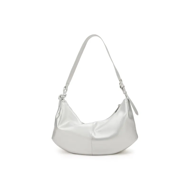 Hotwind Polyurethane Handbag Medium Size Women's Silver/Black-2