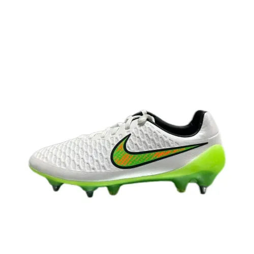 Nike Magista Opus SG Metal Long Studs Abrasion Resistant Soccer Shoes Men's Ivory White