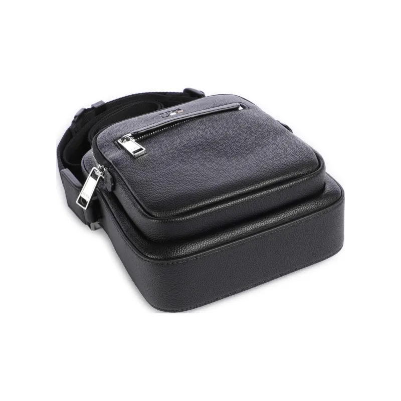 BOSS Synthetic Leather Shoulder Bag, Crossbody Bag Men's Black-3