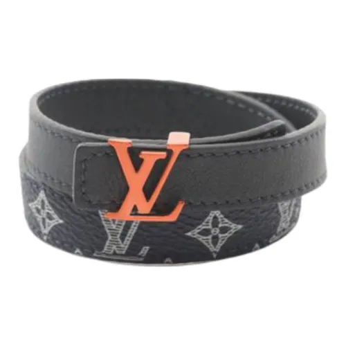 LOUIS VUITTON Canvas Wristbands Unisex Black