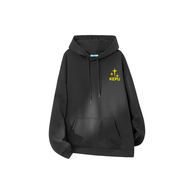 Kepu Sweatshirt Unisex Black Yellow Logo-1