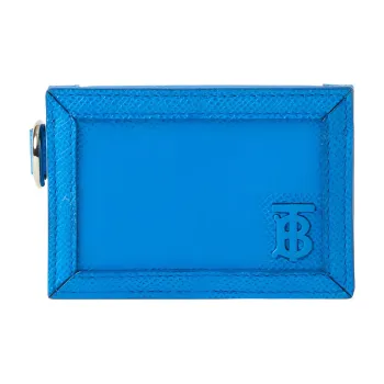 Burberry Textured Calfskin Card Holder Men's Blue