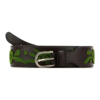 PRADA Floral Detailed Buckled Belt