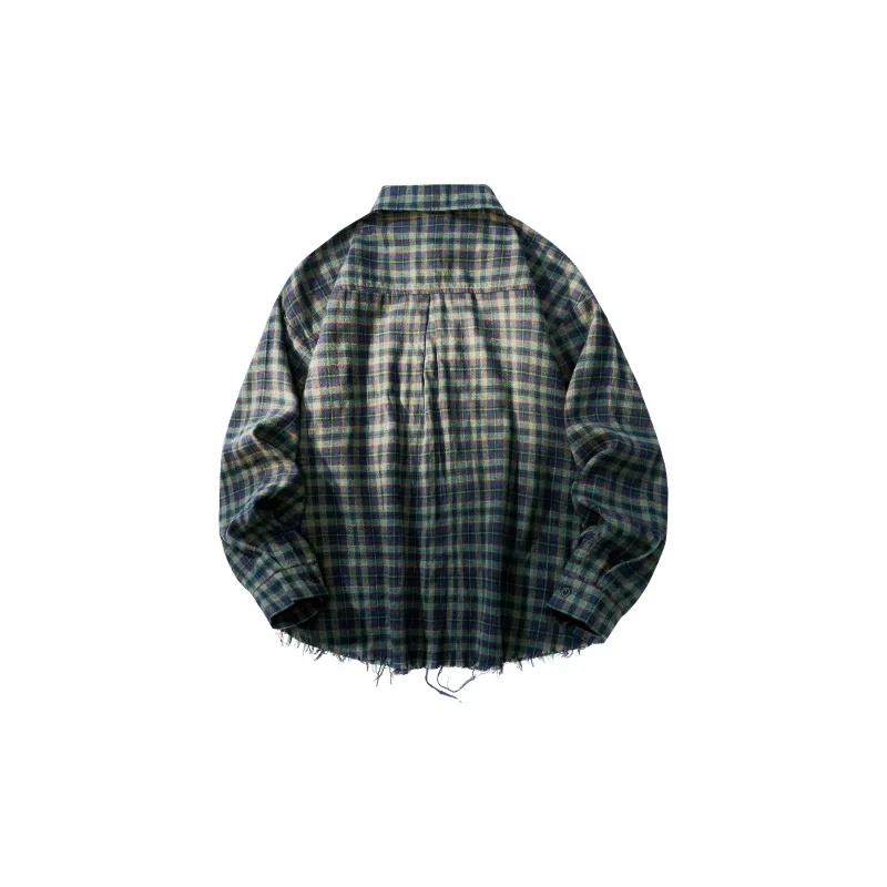 FASTFISH Shirt Unisex Yellow Small Plaid-7
