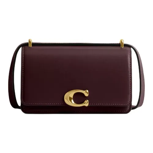 COACH Bandit Calfskin Crossbody Bag Shoulder Bag Small Size Women's Burgundy