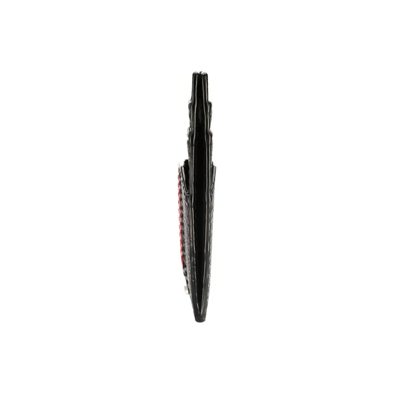 BALLY Cow Leather Card Clip Card Holder Mini Men's Black-2