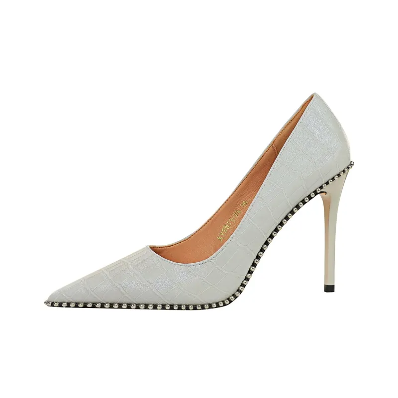 QITUMAUL Slim Heel High Heels 10.5cm Women's-9