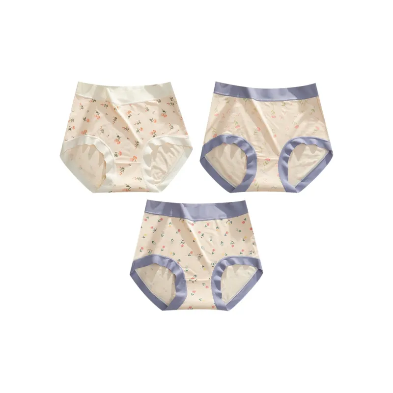MADALLO Underpants Women's 1 Pack Sky Blue Floral-25