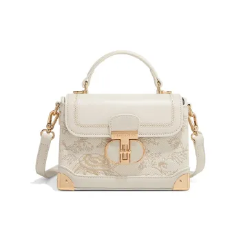 CLEVER& KETCH PU Handbags Shoulder Bags Women's Ecru/Coffee