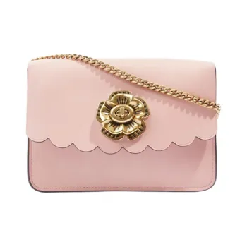 COACH Bowery Cow Leather Crossbody Bag, Shoulder Bag, Chain Bag Small Size Women's Peony Red