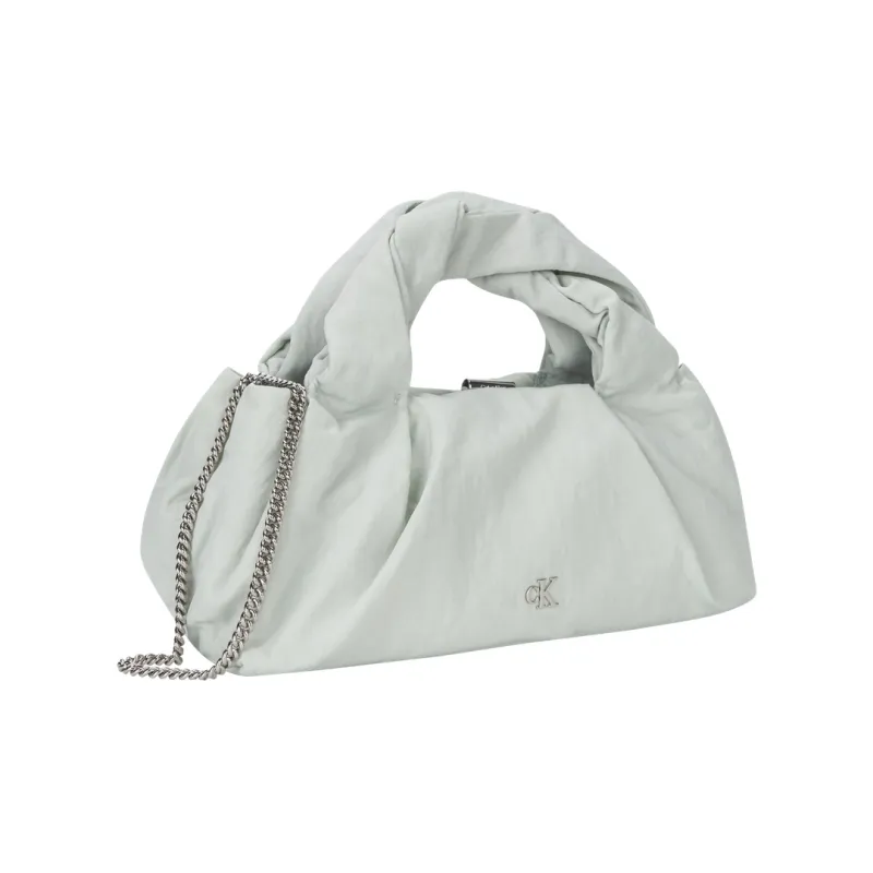 CALVIN KLEIN Fabric Cloud Bag Handbag Medium Size Women's Light Pea Green-1