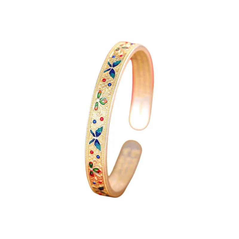 LIUXIN 999 Fine Silver Bangles Women's-1