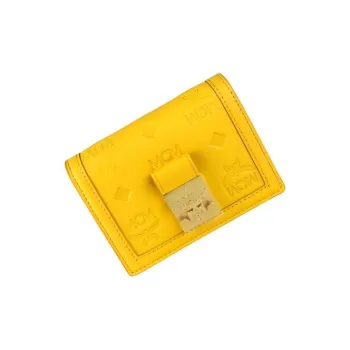 MCM Leather Wallet Mini Women's Yellow