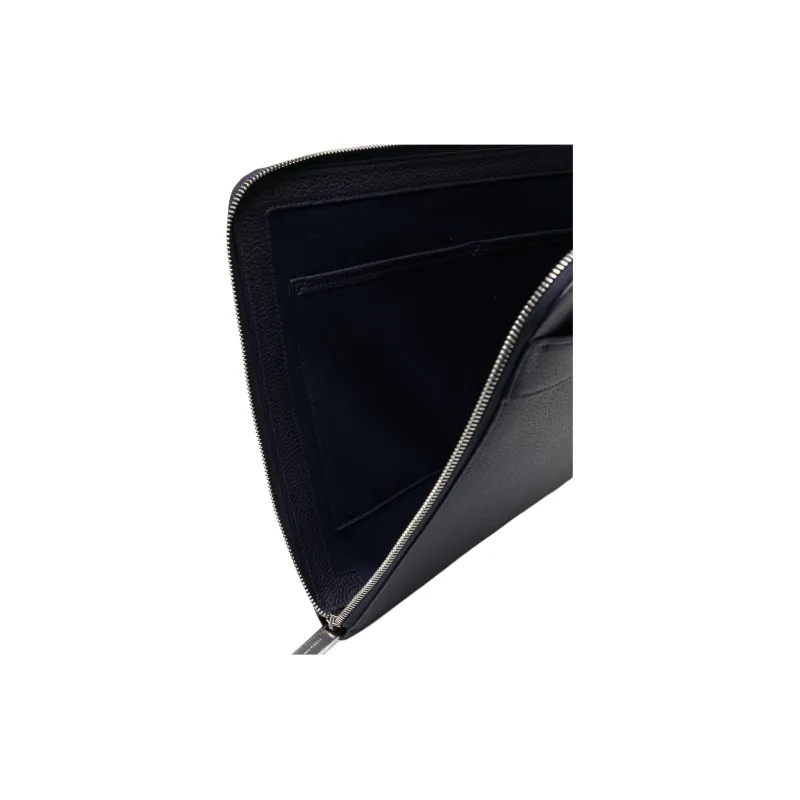 FERRAGAMO Calfskin Laptop Bag Men's Navy-3